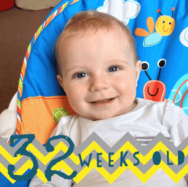 babyshilts little mr 32 weeks old