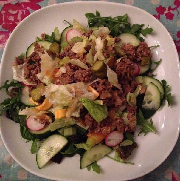 burger in a bowl