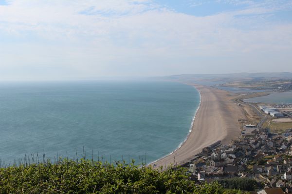 The most amazing coastline looking down to Chesil Beach from Portland