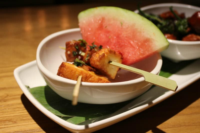 Harvester starter halloumi and grilled watermelon