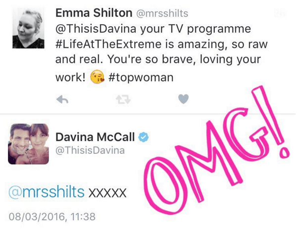 Davina tweet