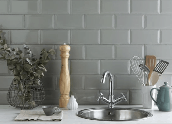 Metro sage wall tiles
