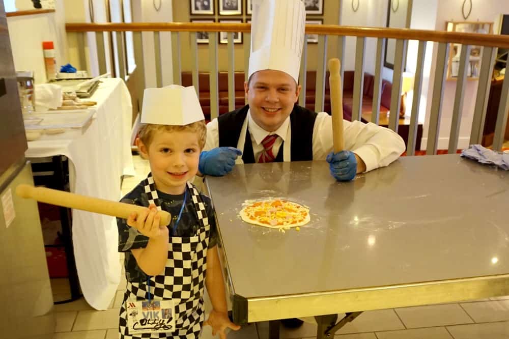 Pizza and chef