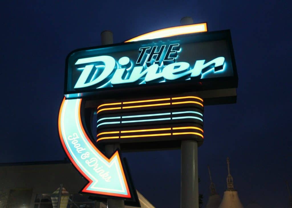 Eating at The Diner Butlin's Bognor Regis
