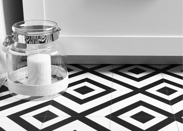 Mardi Gras vinyl flooring carpetright monochrome