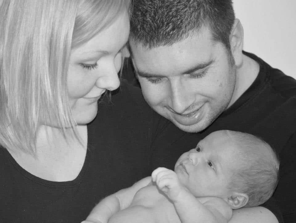 Baby Olly with mummy daddy baby boy