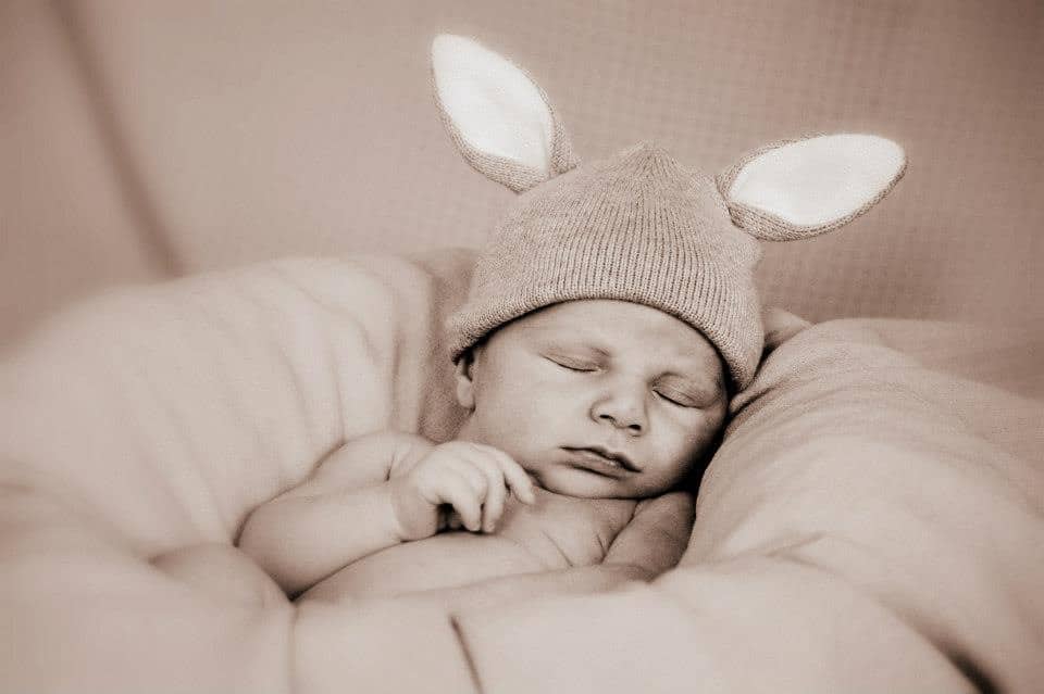 Olly baby boy bunny ears