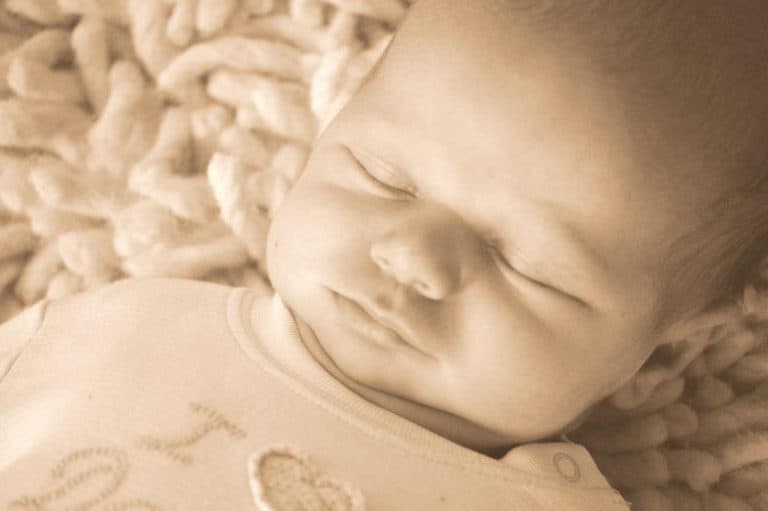 baby Olly newborn asleep