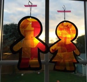 Gingerbread Men Sun Catchers