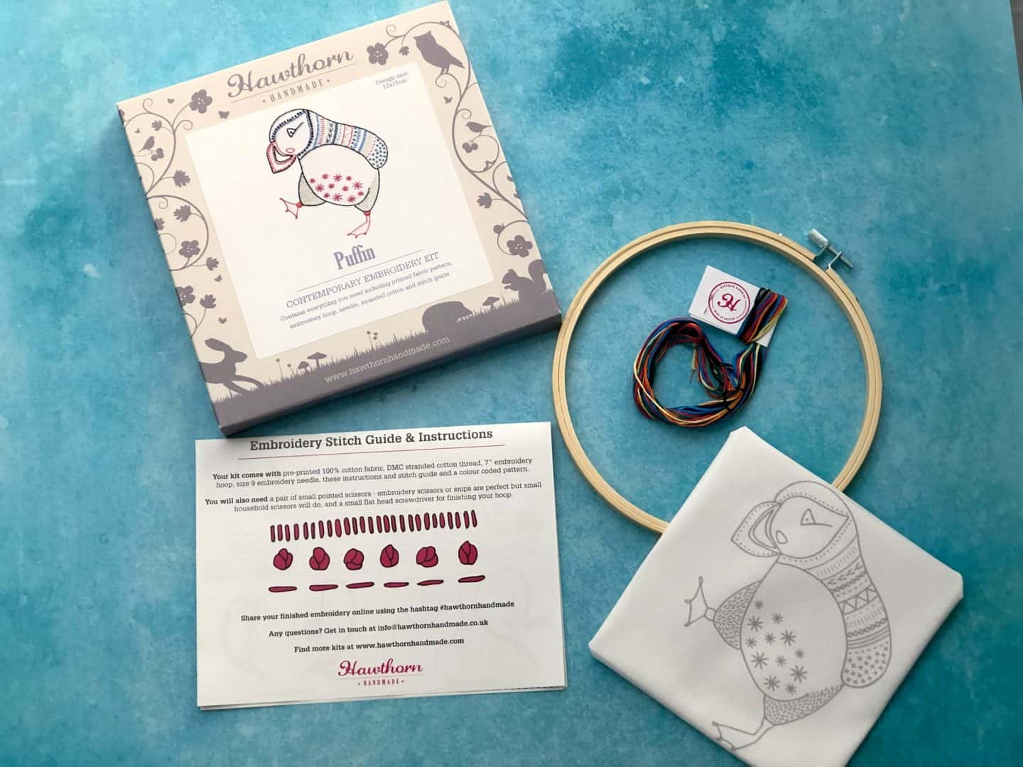 Contemporary Embroidery Kit Puffin 