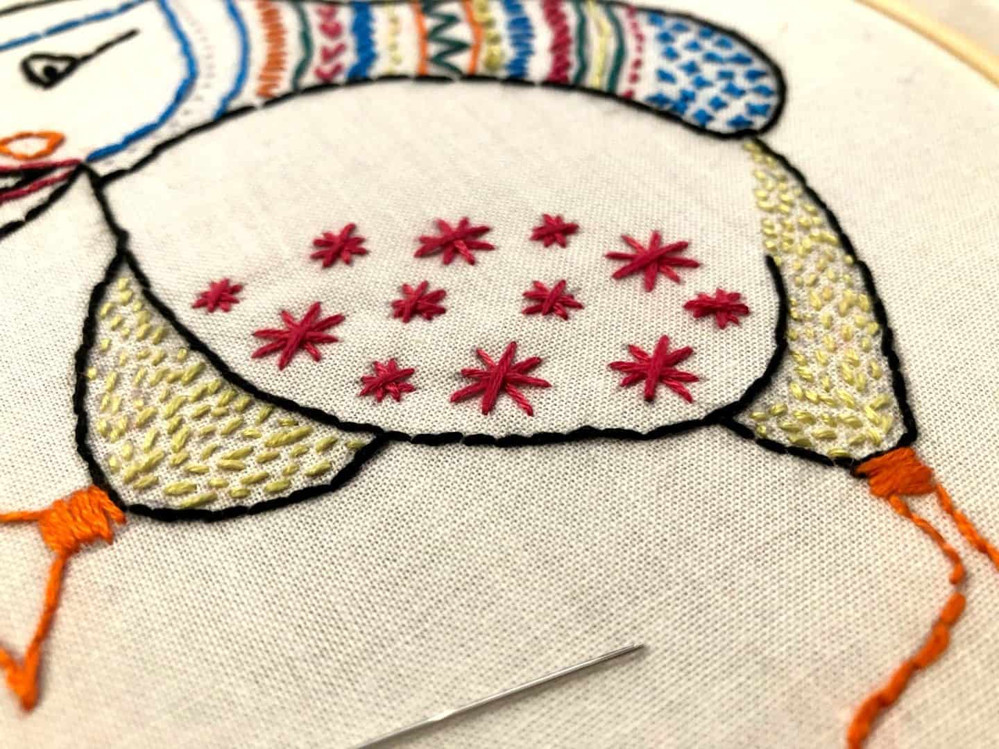 Contemporary Embroidery Kit Puffin