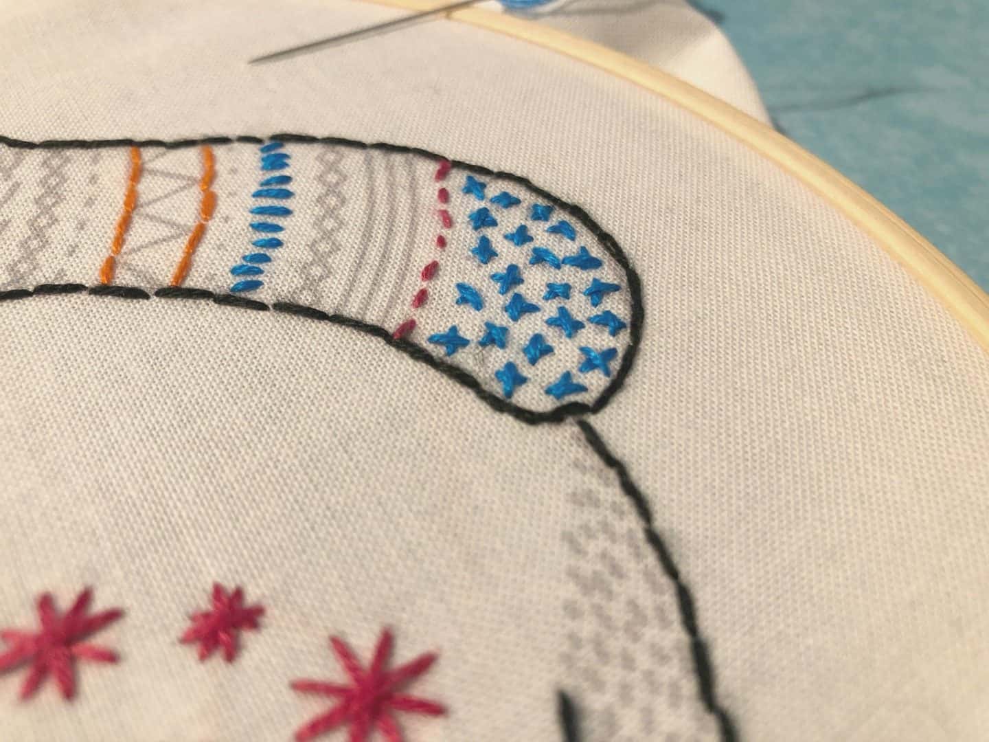 Contemporary Embroidery Kit Puffin