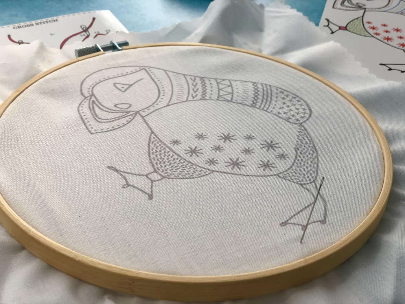 Contemporary Embroidery Kit Puffin