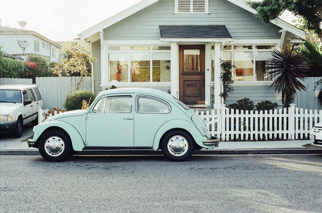 old home American house VW car