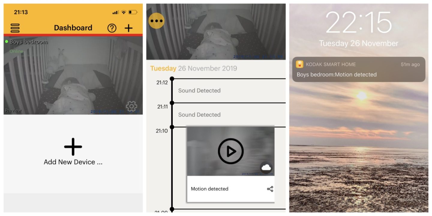 Baby Monitor app screenshots