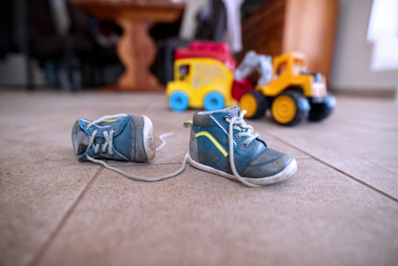 Shoes in play room
