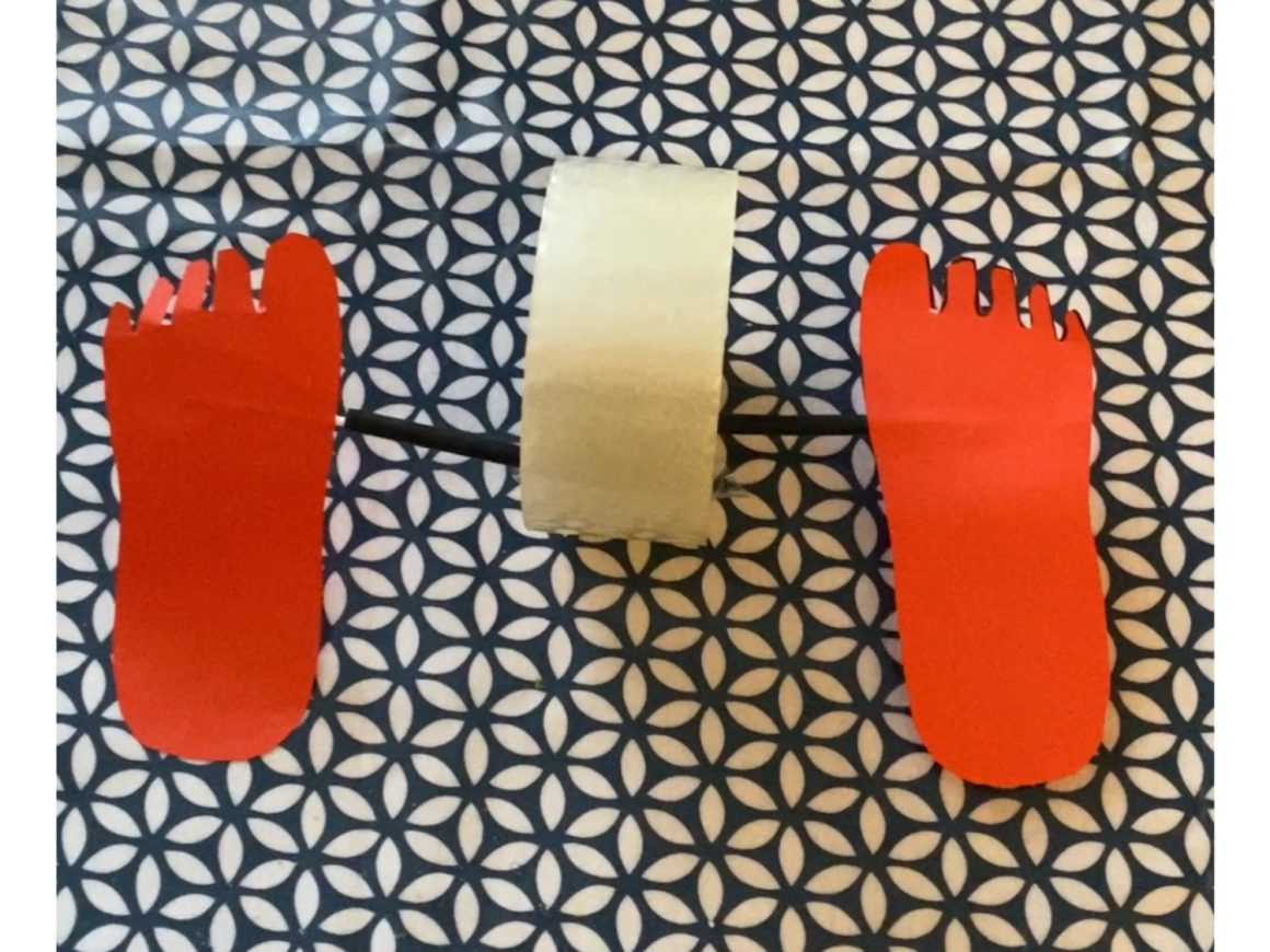 Parcel tape walking feet