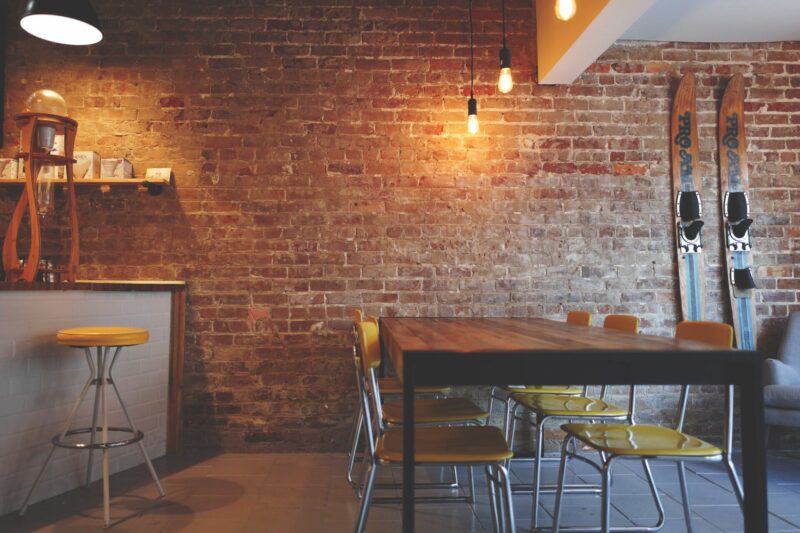 industrial style dining room