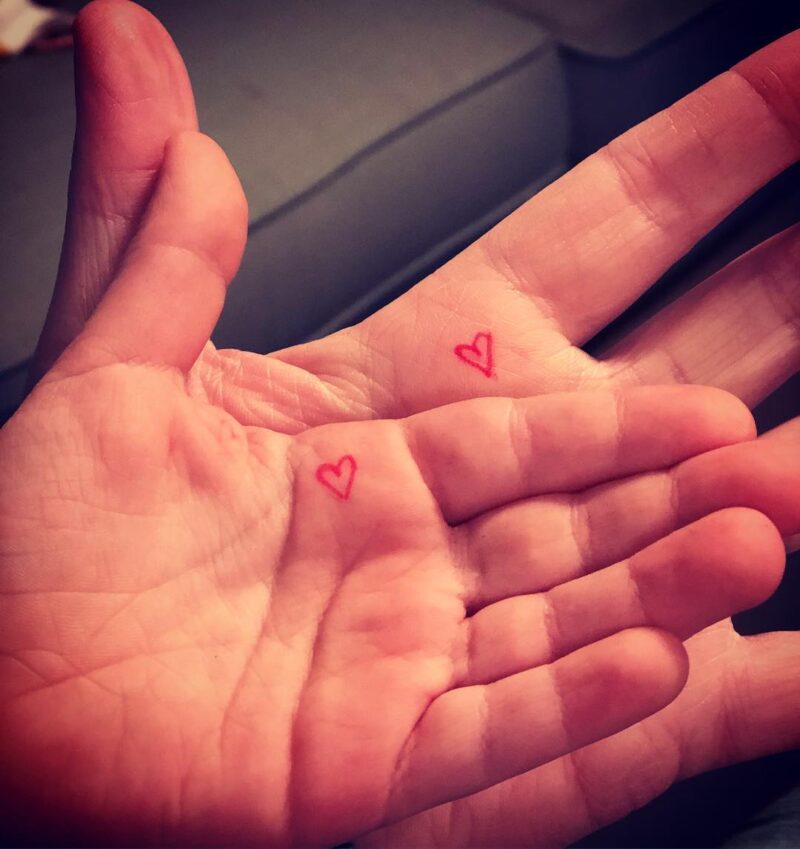 Heart on palm