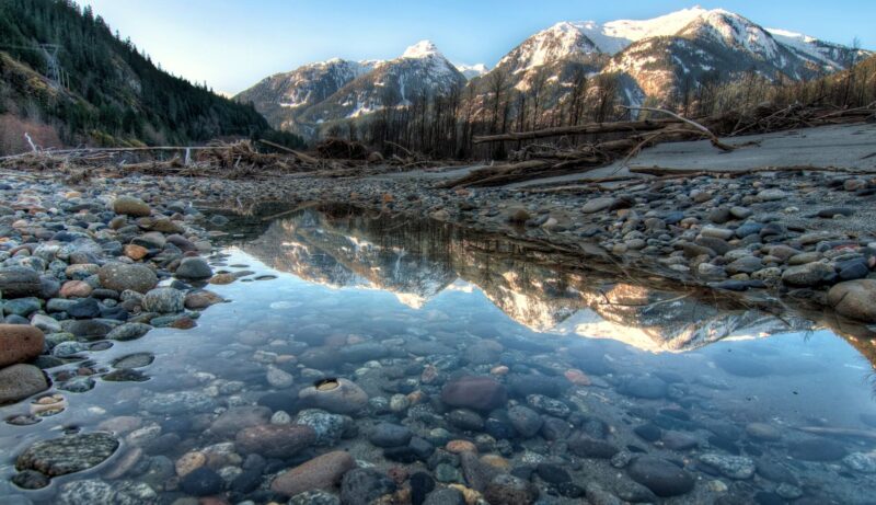 Pebbles in Lake 